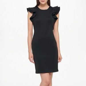 Tommy Hilfiger Black Ruffle Mini Dress